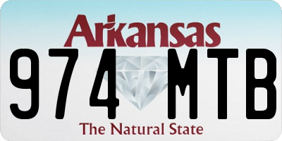 AR license plate 974MTB