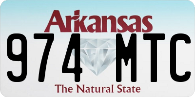 AR license plate 974MTC