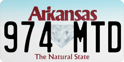 AR license plate 974MTD