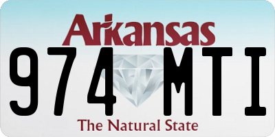 AR license plate 974MTI