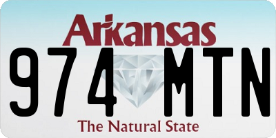 AR license plate 974MTN