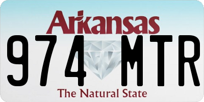 AR license plate 974MTR
