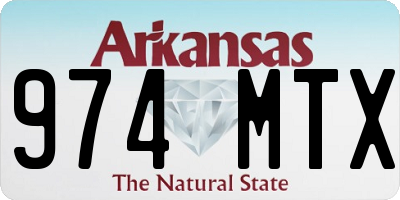 AR license plate 974MTX
