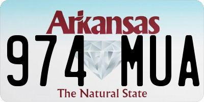 AR license plate 974MUA