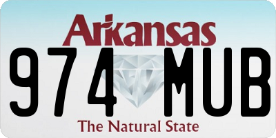 AR license plate 974MUB