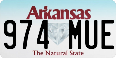 AR license plate 974MUE