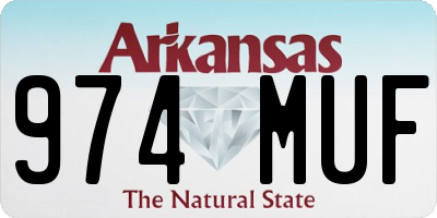 AR license plate 974MUF