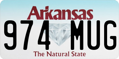 AR license plate 974MUG