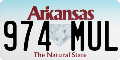 AR license plate 974MUL