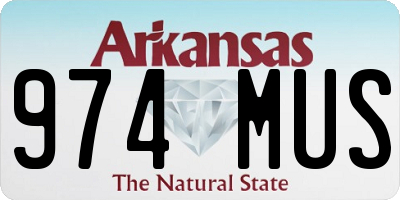 AR license plate 974MUS
