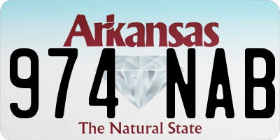 AR license plate 974NAB