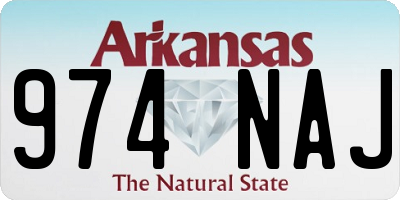 AR license plate 974NAJ