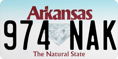 AR license plate 974NAK