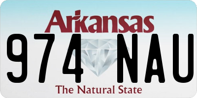 AR license plate 974NAU