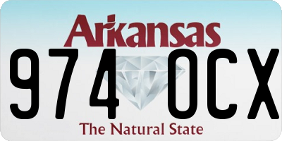 AR license plate 974OCX