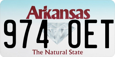 AR license plate 974OET