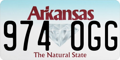 AR license plate 974OGG