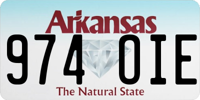 AR license plate 974OIE
