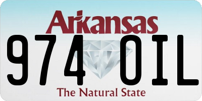 AR license plate 974OIL