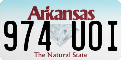 AR license plate 974UOI