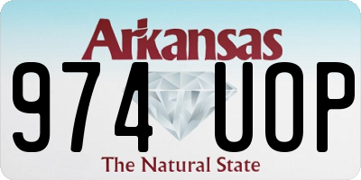 AR license plate 974UOP