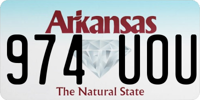 AR license plate 974UOU
