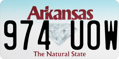 AR license plate 974UOW