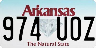 AR license plate 974UOZ