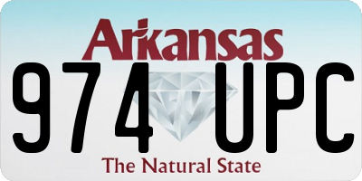 AR license plate 974UPC