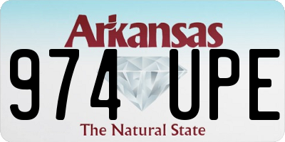 AR license plate 974UPE