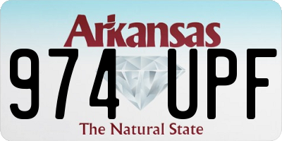 AR license plate 974UPF