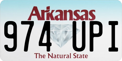 AR license plate 974UPI