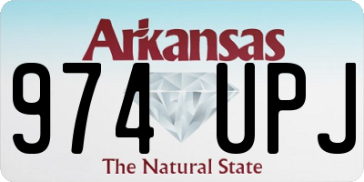 AR license plate 974UPJ