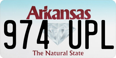 AR license plate 974UPL