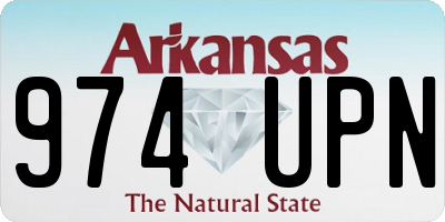 AR license plate 974UPN