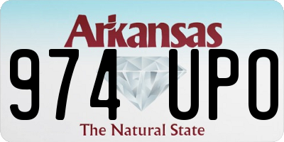 AR license plate 974UPO