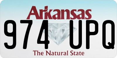 AR license plate 974UPQ