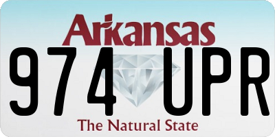 AR license plate 974UPR