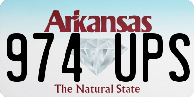 AR license plate 974UPS