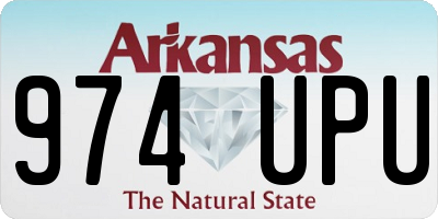 AR license plate 974UPU