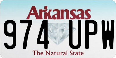 AR license plate 974UPW