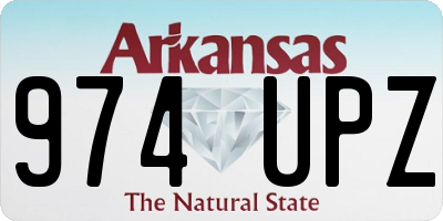AR license plate 974UPZ