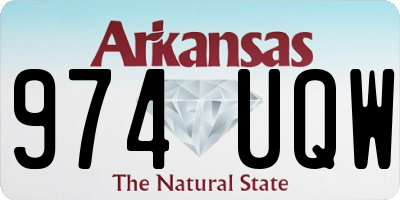 AR license plate 974UQW