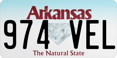 AR license plate 974VEL