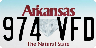 AR license plate 974VFD