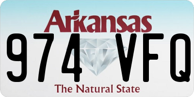 AR license plate 974VFQ