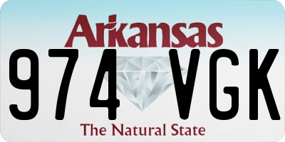 AR license plate 974VGK