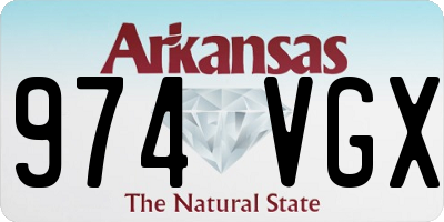 AR license plate 974VGX