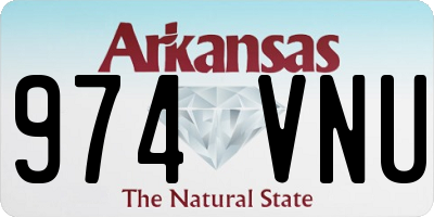 AR license plate 974VNU