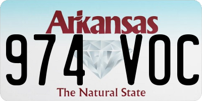 AR license plate 974VOC